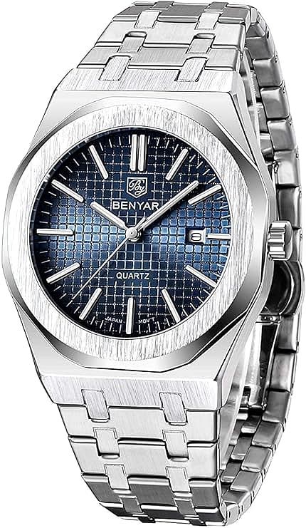 BENYAR Business Casual Silver Analog Watch